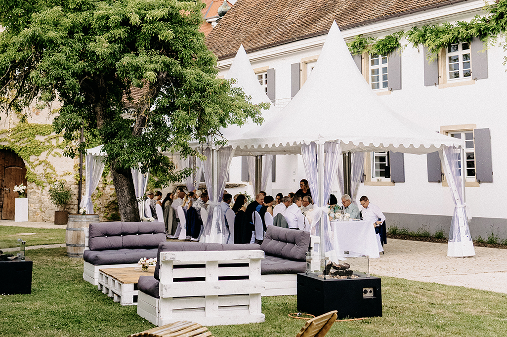 Pagodenzelte bei einer Hochzeit